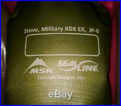 USMC MSR Small Unit Expeditionary Stove Marine XGK with Repair Kit Seal Line Bag