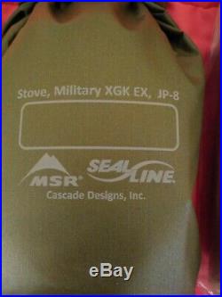 USMC MSR Small Unit Expeditionary Stove Marine XGK with Repair Kit Seal Line Bag