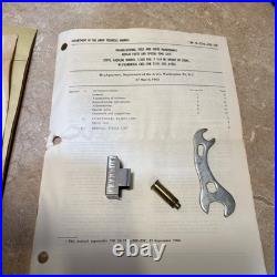 US Army M-1950 Gasoline Stove TM 10-708 Manuals + original box backpacking stove