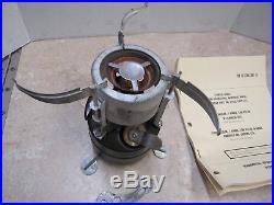 US KOREAN WAR ERA M1950 GAS STOVE ROGERS MFG With MANUAL AND WRENCH DATED1952