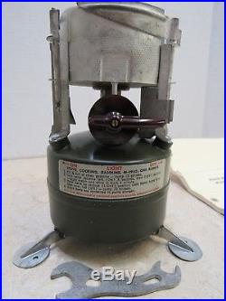 US KOREAN WAR ERA M1950 GAS STOVE ROGERS MFG With MANUAL AND WRENCH DATED1952