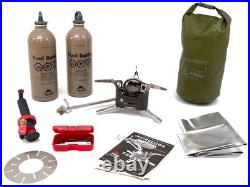 US Military MSR XGK EX Multi Fuel Stove Kit with Bottles Sea Line Bag & Repair Kit