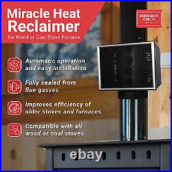 US Stove Company 6-Inch Miracle Heat Reclaimer Wood or Coal Stove Furnace, Black