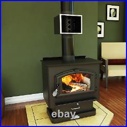US Stove Company 6-Inch Miracle Heat Reclaimer Wood or Coal Stove Furnace, Black