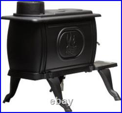 US Stove Company Cast Iron Wood with Cool Touch Safety Handle, Black