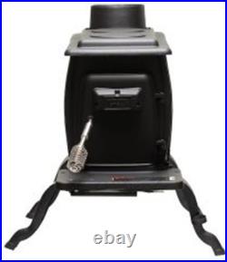 US Stove Company Cast Iron Wood with Cool Touch Safety Handle, Black