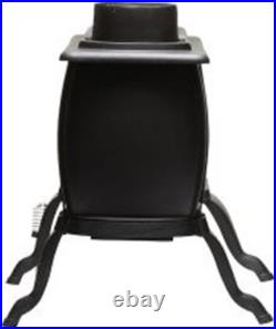 US Stove Company Cast Iron Wood with Cool Touch Safety Handle, Black