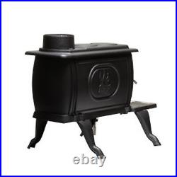 US Stove Company Rustic 900 Square Foot Clean Burning Cast Iron Log Wood Stove