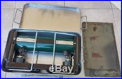 US USMD MEDICAL COLEMAN DOUBLE STOVE COOKER Mod 523 in METAL CASE MINT