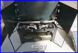 US Vietnam Era Stove 2 Burner Army Medical Dept Armstrong Prod Co With Case (J5)