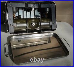 US Vietnam Era Stove 2 Burner Army Medical Dept Armstrong Prod Co With Case (J5)