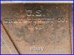 U. S. Gray & Dudley Wwii Vintage 1942 Army Range Cast Iron Griddle Pan 21 X 35