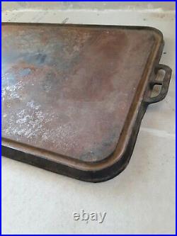 U. S. Knox Stove Works 1941 GRIDDLE CAST IRON World War II era 24 SKILLET 33x20