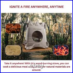 Uberleben Stoker Stainless Steel Flatpack Stove with Grill Grate & Canvas Sleeve