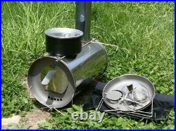 Ultralight Titanium Wood Stove backpacking or back yard heat