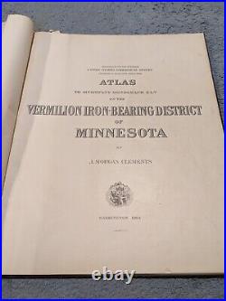 United States Geological Survey Atlas Minnesota Vermillion Iron Range 1903 Book
