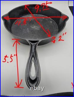 Unmarked, Richmond VA Stove Co Skillet No. 7 Double Pour Sami Fancy Handle EUC