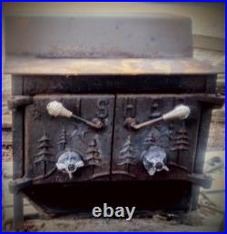 Unrestored Fisher Grandpa Bear Wood Stove