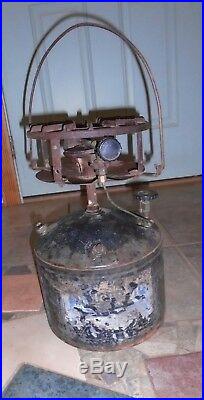 Unusual COLEMAN very early HANDY GAS PLANT STOVE burner camp cook 458G