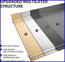 Utheer 23 x 16 Cast Iron Griddle for Gas Grill and Stove Top Universal Flattop