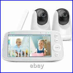 VAVA 720P 5 HD Baby Monitor with Camera for kids 4500 mAh Battery 2-Way Talk-US