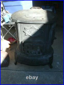 VERY RARE MID-LATE 1800's CAST IRON BUSSEY, MCLEOD GOLD COIN WOOD STOVE