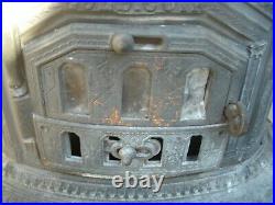 VERY RARE MID-LATE 1800's CAST IRON BUSSEY, MCLEOD GOLD COIN WOOD STOVE