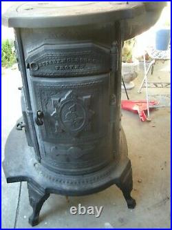 VERY RARE MID-LATE 1800's CAST IRON BUSSEY, MCLEOD GOLD COIN WOOD STOVE