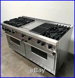 VIKING 60 Stainless Steel All Gas Pro Range VGRC605-6GQDSS with 6 Open Burners