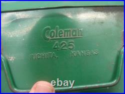 VINTAGE 1950's COLEMAN 2 BURNER CAMP STOVE model 425 estate find UNTESTED