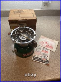 VINTAGE 1982 Coleman 502 Camping Sportster Green Stove One Burner used only ones