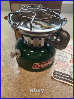 VINTAGE 1982 Coleman 502 Camping Sportster Green Stove One Burner used only ones