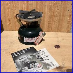 VINTAGE 1987 COLEMAN 508 SPORTSTER SINGLE BURNER CAMP COOKING STOVE 2-87 W Case