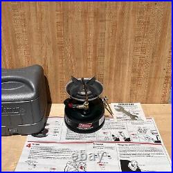 VINTAGE 1987 COLEMAN 508 SPORTSTER SINGLE BURNER CAMP COOKING STOVE 2-87 W Case