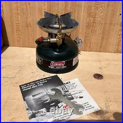 VINTAGE 1987 COLEMAN 508 SPORTSTER SINGLE BURNER CAMP COOKING STOVE 2-87 W Case