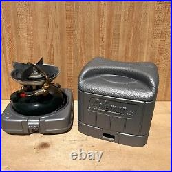 VINTAGE 1987 COLEMAN 508 SPORTSTER SINGLE BURNER CAMP COOKING STOVE 2-87 W Case