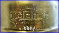 VINTAGE 53-B COLEMAN 500 SPEED MASTER CAMP STOVE-SUNSHINE OF THE NIGHT-Brass