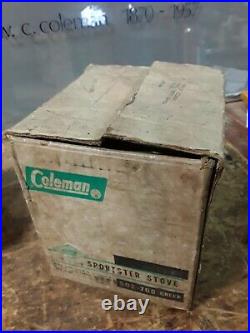 VINTAGE 5/72 COLEMAN 502-700 SPORTSTER SINGLE BURNER PORTABLE CAMP STOVE withBOX