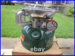 VINTAGE COLEMAN MINTY & UNFIRED 502 SINGLE BURNER STOVE WithBOX & PPRWK, JULY 1967