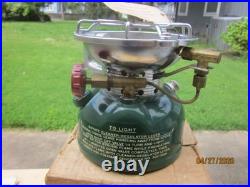 VINTAGE COLEMAN MINTY & UNFIRED 502 SINGLE BURNER STOVE WithBOX & PPRWK, JULY 1967