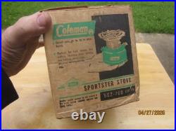 VINTAGE COLEMAN MINTY & UNFIRED 502 SINGLE BURNER STOVE WithBOX & PPRWK, JULY 1967