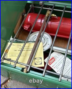 VINTAGE Coleman Model 413E Two Burner Gas Camp Stove in Original Box Exc Cond