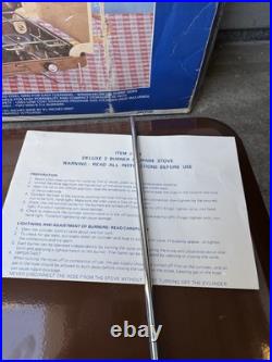 VINTAGE NOS Deluxe Two Burner Deluxe Regulated Propane Camping Stove