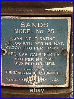 VINTAGE SANDS CAST IRON WATER HEATER Model No. 25