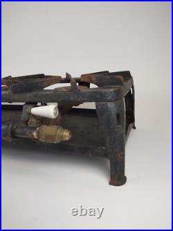 VTG Kenmore Gas Hot Plate Camp Stove Cast Iron 3 Burners Rare 828-658 UNTESTED