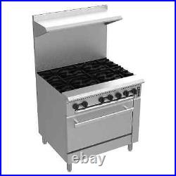 Venancio USA PRO36G-ST 36 Gas Restaurant Range with (6) Open Burners, (1) St Venancio USA PRO36G-ST 36 Gas Restaurant Range with (6) Open Burners, (1) St