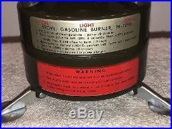 Vietnam Era 1964 Rogers Military Single Burner Gasoline Cooking Stove M-1950