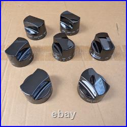 Viking OEM Black Chrome Range Knobs Set of 7 Burner & Oven VGIC53626BSS New