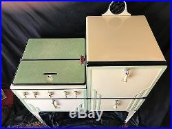 Vintage 1920's-30's Magic Chef Green & Beige Porcelain GAS STOVE- MUSEUM QUALITY