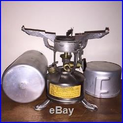 Vintage 1945 WWII U. S. Military Army Coleman Gas Portable Cook Stove V Good Cond